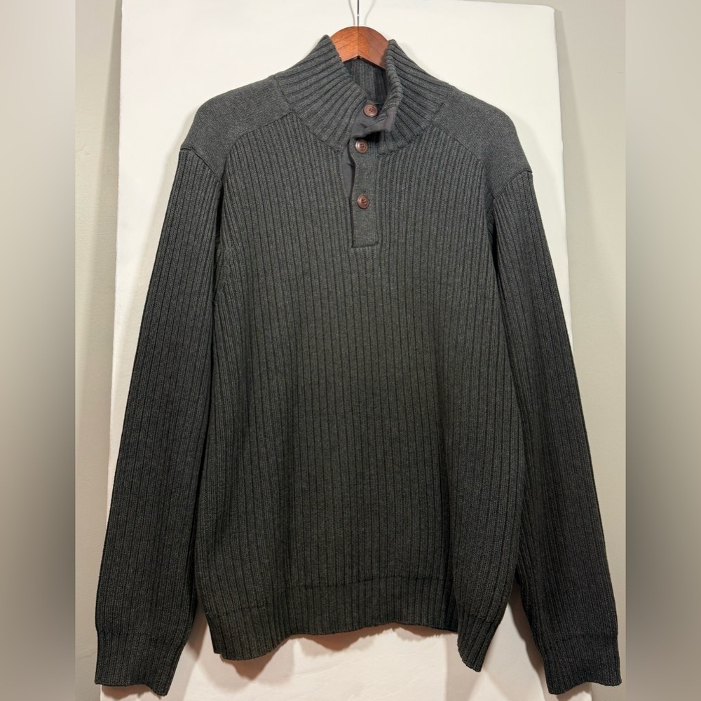 Timberland Men's Charcoal Mock Turtleneck Sweater Size XL